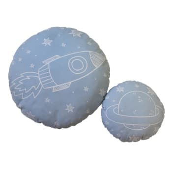 Space - Cojines set de 2 algodón azul 30x30/50x50cm