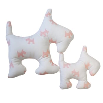 Puppy - Set di 2 cuscini cotone rosas 30x30/50x50cm