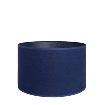 UTAH - Abat-jour en lin bleu Ø 45cm Hauteur 25cm
