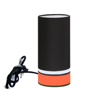 LUMIO - Lampe à poser couleur noir et orange Ø 15cm x H45cm
