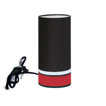 LUMIO - Lampe à poser couleur noir et rouge Ø 15cm x H45cm