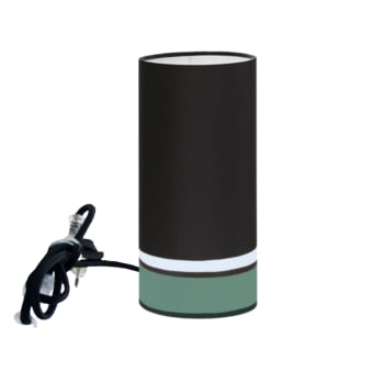 LUMIO - Lampe à poser couleur noir et kaki Ø 15cm x H45cm