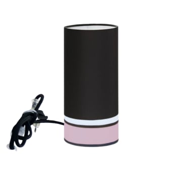 LUMIO - Lampe à poser couleur noir et rose Ø 15cm x H45cm
