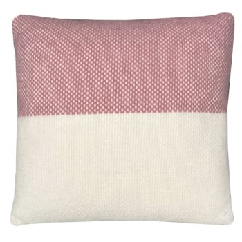 FESTIVITY - Coussin en laine rose pastel 45x45