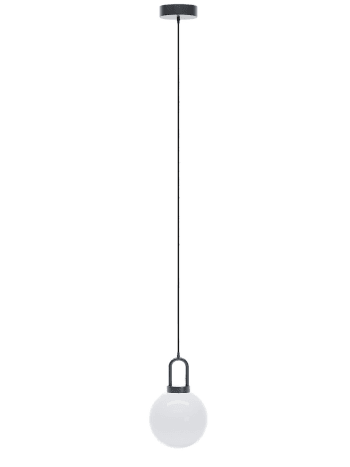LAFAYETTE - Luminaire suspension globe et métal noir