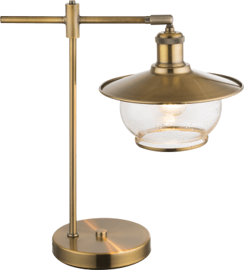 Lampe à poser métal couleur bronze, 1x E27