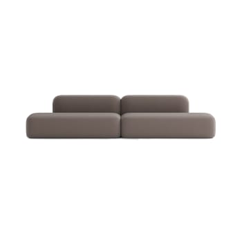 MAX - Modulares 6-Sitzer-Sofa aus Stoff, braun