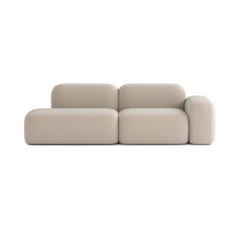 MAX - Canapé Modulable 3 Places Tissu Beige