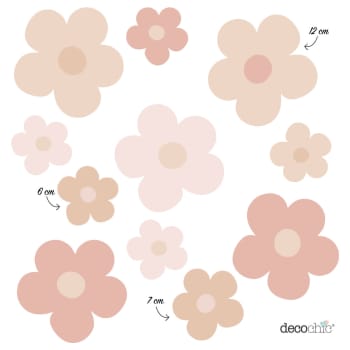 Daisy - Stickers muraux en vinyle marguerites rose