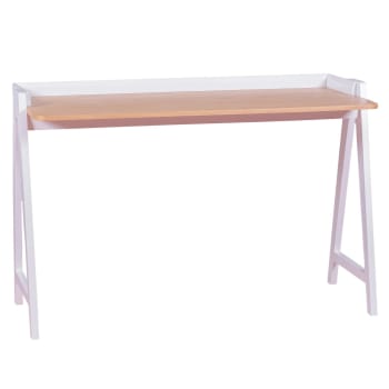 Pop - Minimalistischer Schreibtisch aus Holz, weiß
