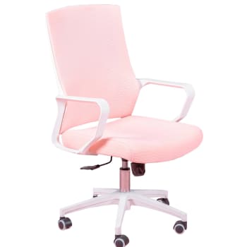 Mesh - Silla de escritorio ergonomica con ruedas, rosa