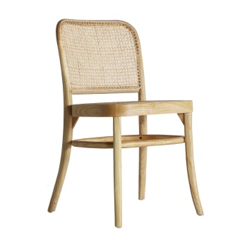 Chaise en Bois D´Orme Marron, 45x52x81 cm