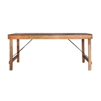 Table Salon en Bois de Mahogany Marron 180x90x77 cm