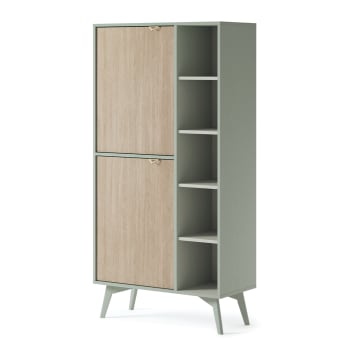 hubsch etagere colonne a poser 5 tablettes bois chene clair - Kdesign