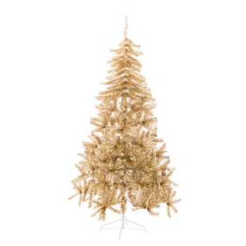 Árbol de Navidad artificial con 860 ramas doradas de PVC y PE