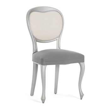 EYSA - Pack 2 housses de chaise extensible gris 40 - 50 cm