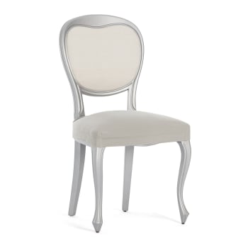 EYSA - Pack 2 housses de chaise extensible lin 40 * 50 cm