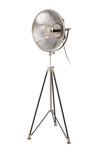STEHLAMPE MARIJANI 301 SILBER - Stehlampe aus Stahl  142,5-159,5 cm,  Schwarz / Silber