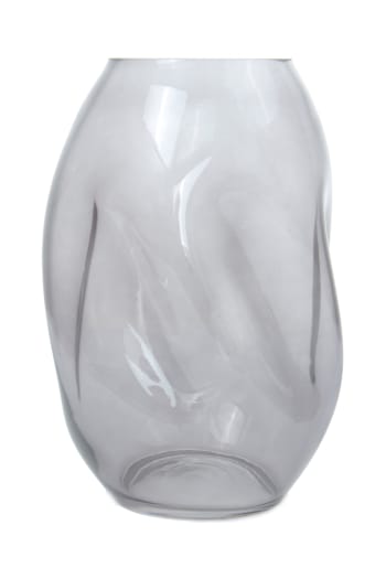 SUEGA - Vase aus Glas 25cm, Grau