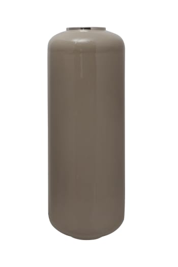 SALUNI - Vase aus Metall 81cm, Taupe