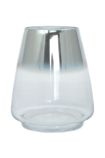 PALESA - Vase aus Glas 18,5cm, Silber
