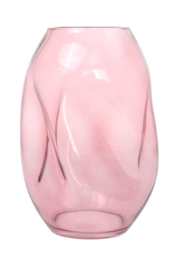 SUEGA - Vase aus Glas 25cm, Rosa