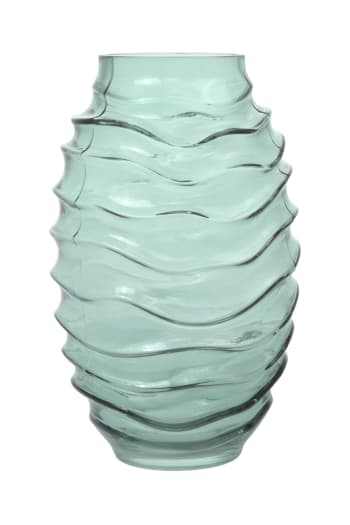 MALEMO - Vase aus Glas 25,5cm, Grün