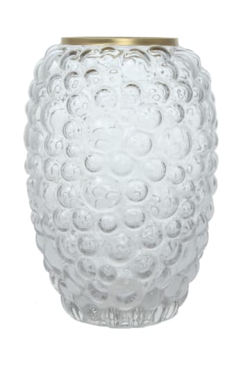 VAZZO - Vase aus Glas 25cm, Klar