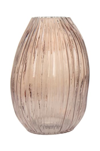 MALEMO - Vase aus Glas 25cm, Rosa