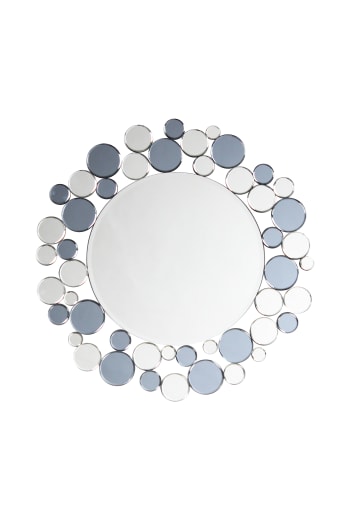 WANDSPIEGEL TELIA 100 GRAU - Wandspiegel aus Glas 80cm, Silber / Grau