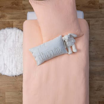 Rose - Parure da letto bambini cotone rosa 90x190cm