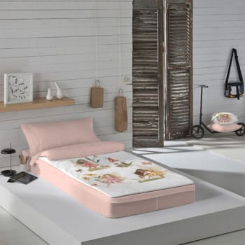 Hadas - Parure da letto con piumino cotone rosa 90x190/200 cm