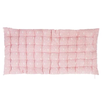 Cuscino da pavimento cotone rosa 6x120x60 cm