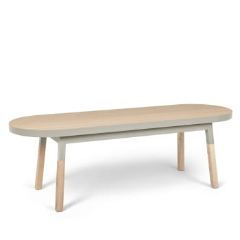 Egee - Dos de canapé banc 140 cm, 100% frêne massif