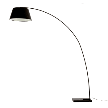 Arch - Lámpara de pie porcelánico - metal negro 210 cm x 195 cm