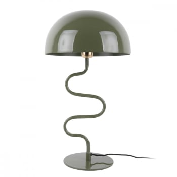 Twist - Lampe à poser torsadée métal vert H54cm