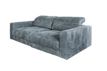 GIGANT - Extrabreites 4-Sitzer Sofa aus Leder, anthrazit