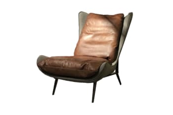 ERIO - Sessel aus Leder, braun