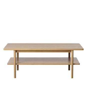 Clane - Table basse en bois 120x60cm bois clair