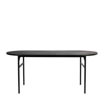 Marcio - Table à manger en bois et métal 180x80cm noir