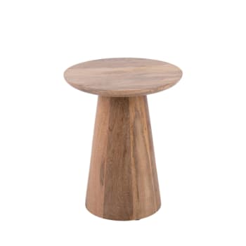 Force - Table d'appoint en bois de manguier D30cm bois clair