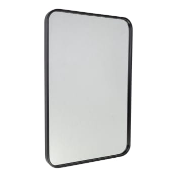 Spiegel aus Metall, 75x50x4 cm, Schwarz