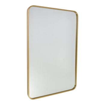 Spiegel aus Metall, 90x60x4 cm, Gold