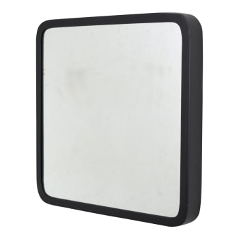 Spiegel aus Metall, 42x42x5 cm, Schwarz