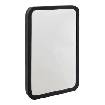 Spiegel aus Metall, 46x31x4 cm, Schwarz