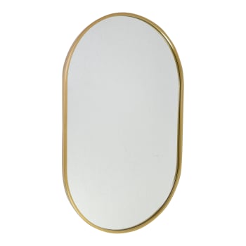 Spiegel aus Metall, 80x50x4 cm, Gold