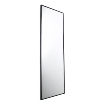 Ganzkörperspiegel aus Aluminium, 120x40x4 cm, Schwarz