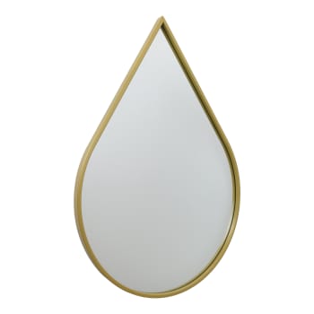 Spiegel aus Metall, 70x40x4 cm, Gold
