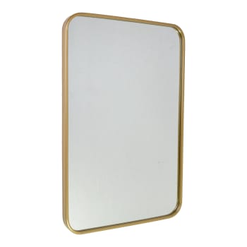 Spiegel aus Metall, 75x50x4 cm, Gold
