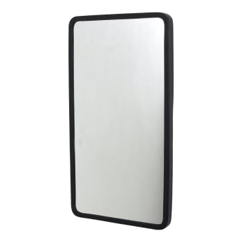 Spiegel aus Metall, 74x40x4 cm, Schwarz